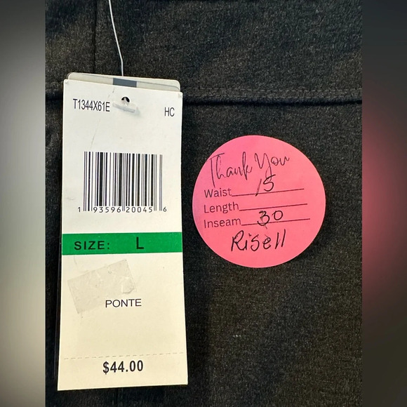 JOLT Ponte Knit Dark Heathered Super Stretchy Accented Waist Grey Leggin… - Picture 3 of 5